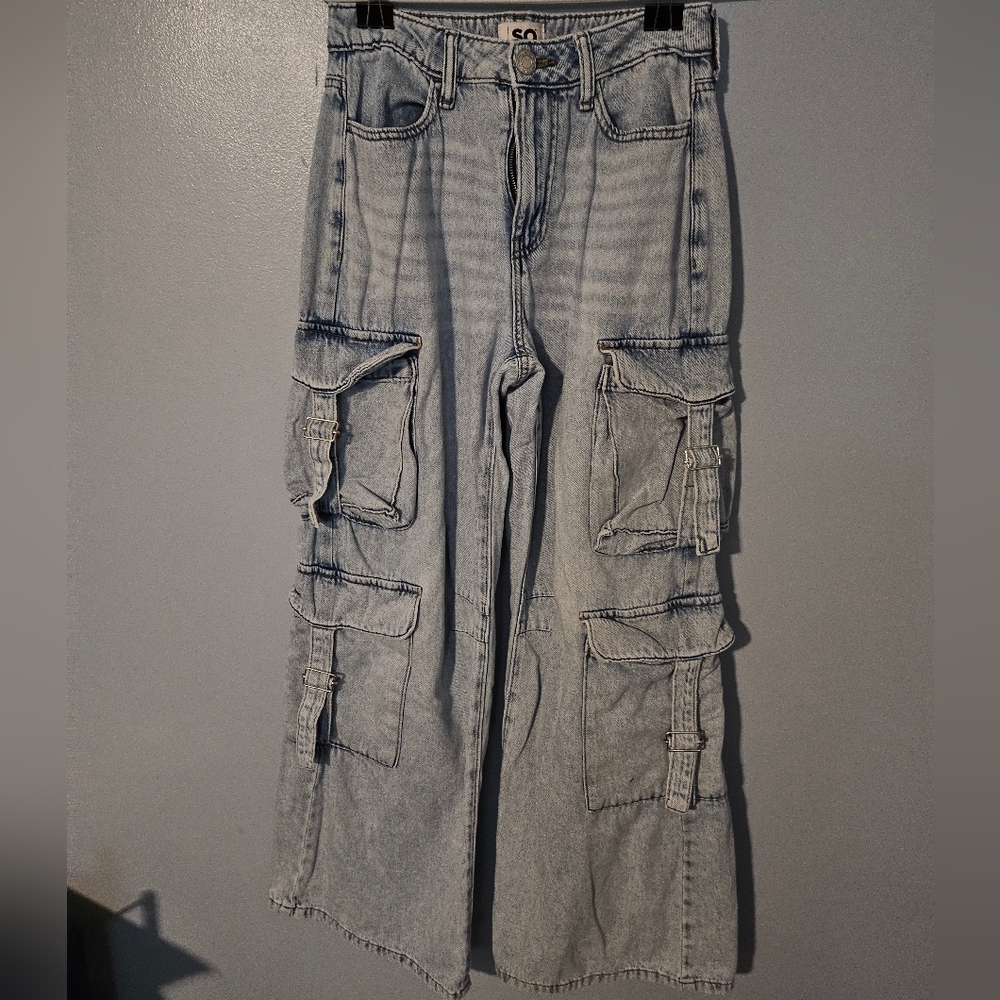 Light Blue Cargo Jeans